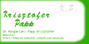krisztofer papp business card